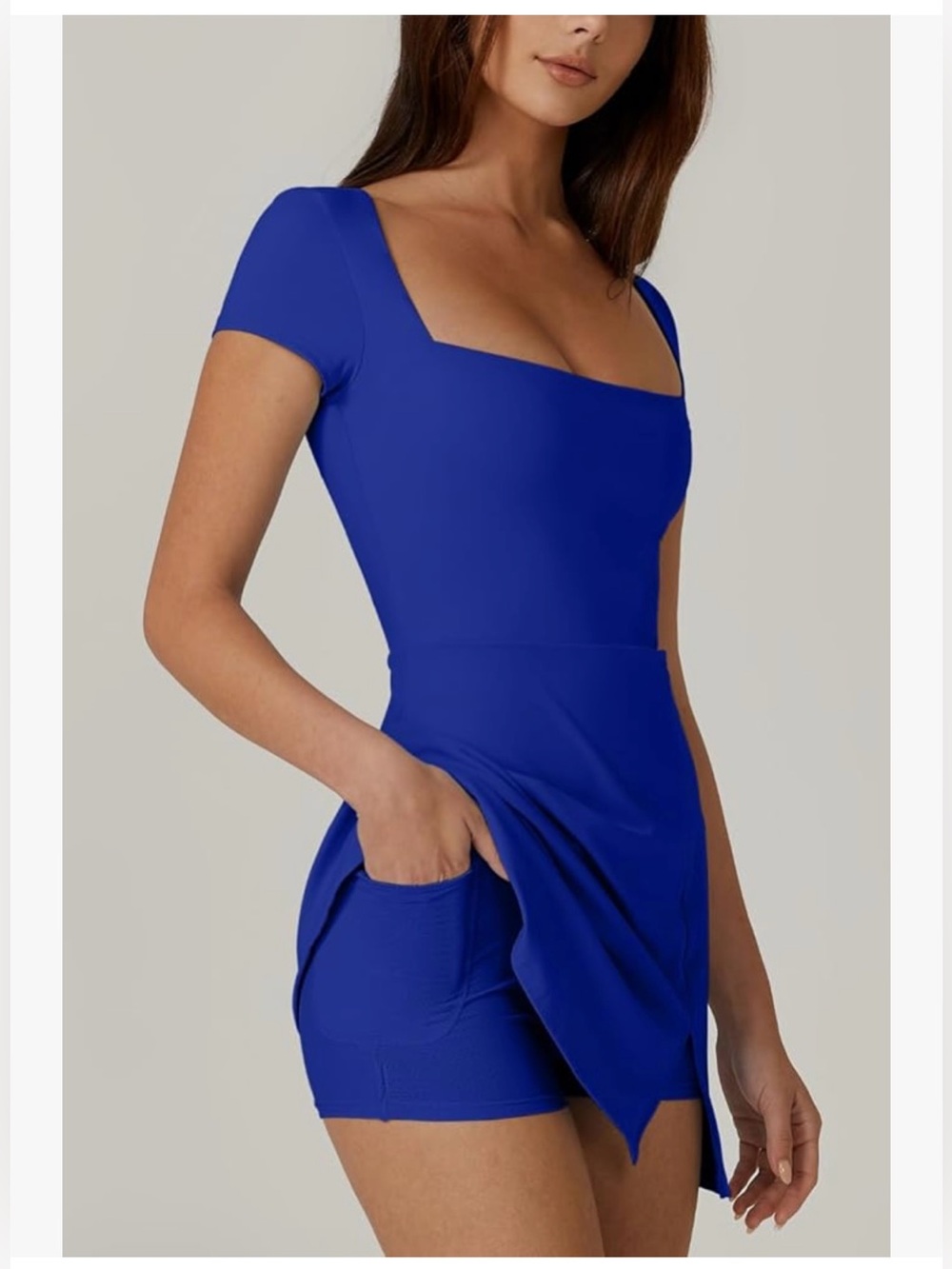 Square Neck Tennis Dress - Picture 5 of 9
